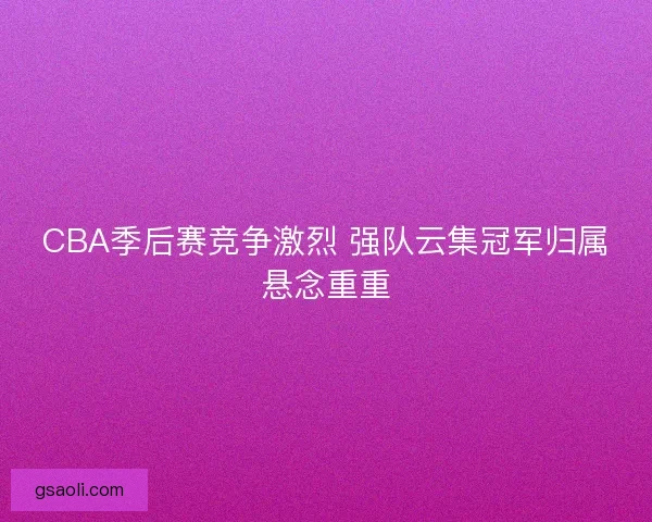 CBA季后赛竞争激烈 强队云集冠军归属悬念重重 CBA季后赛竞争激烈 强队云集冠军归属悬念重重
